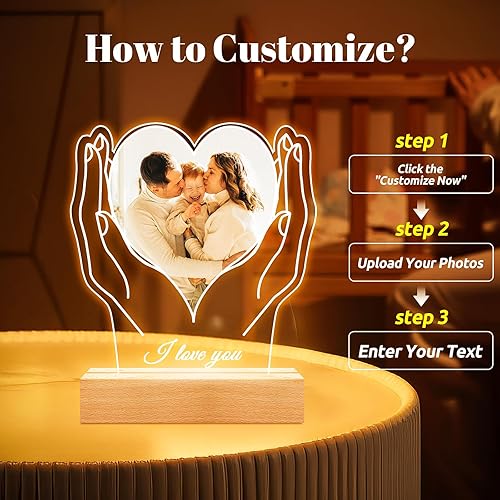 Miniatura 3 de Marcos de fotos personalizados con foto, marco de fotos personalizado, marco de fotos personalizado, regalos de cumpleaños personalizados para el