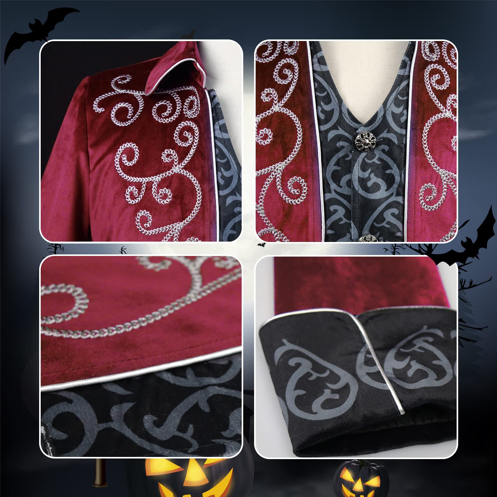 Herren Vintage viktorianischen Gothic Frack Viking Renaissance Mittelalter Renaissance Steampunk Jacke Halloween Kostüme