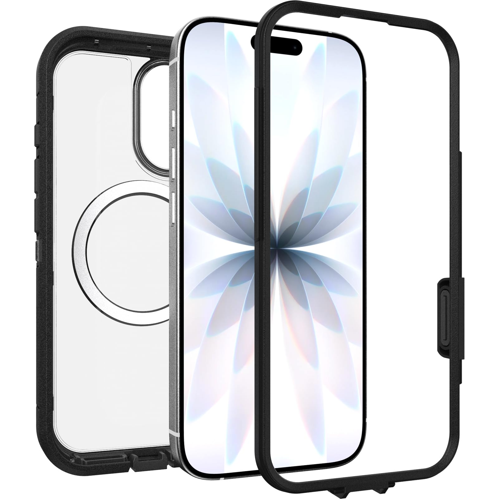 OtterBox Defender Pro XT MagSafe Hülle für iPhone 17, Transparent/Schwarz | Stoßfest und ultra-robust, Schützende Hülle, 7x getestet nach Militärstandard, Keine Einzelhandelsverpackung