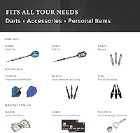 Vista 4 de Casemaster Plazma Plus, 3 dardos para dardos suaves y de acero con bolsillo frontal grande para dispositivos móviles, tubo de almacenamiento