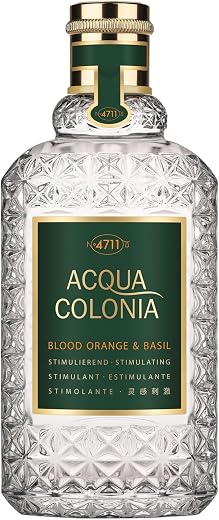 4711 Acqua Colonia Blood Orange &amp; Basil Eau de Cologne 170ml for Men &amp; Women | Fresh Citrus Aromatic Fragrance | Blood Ora...