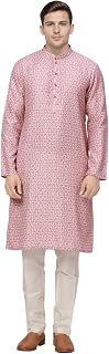 Raymond Ethnix Mens Medium Pink Kurta Set Price In India