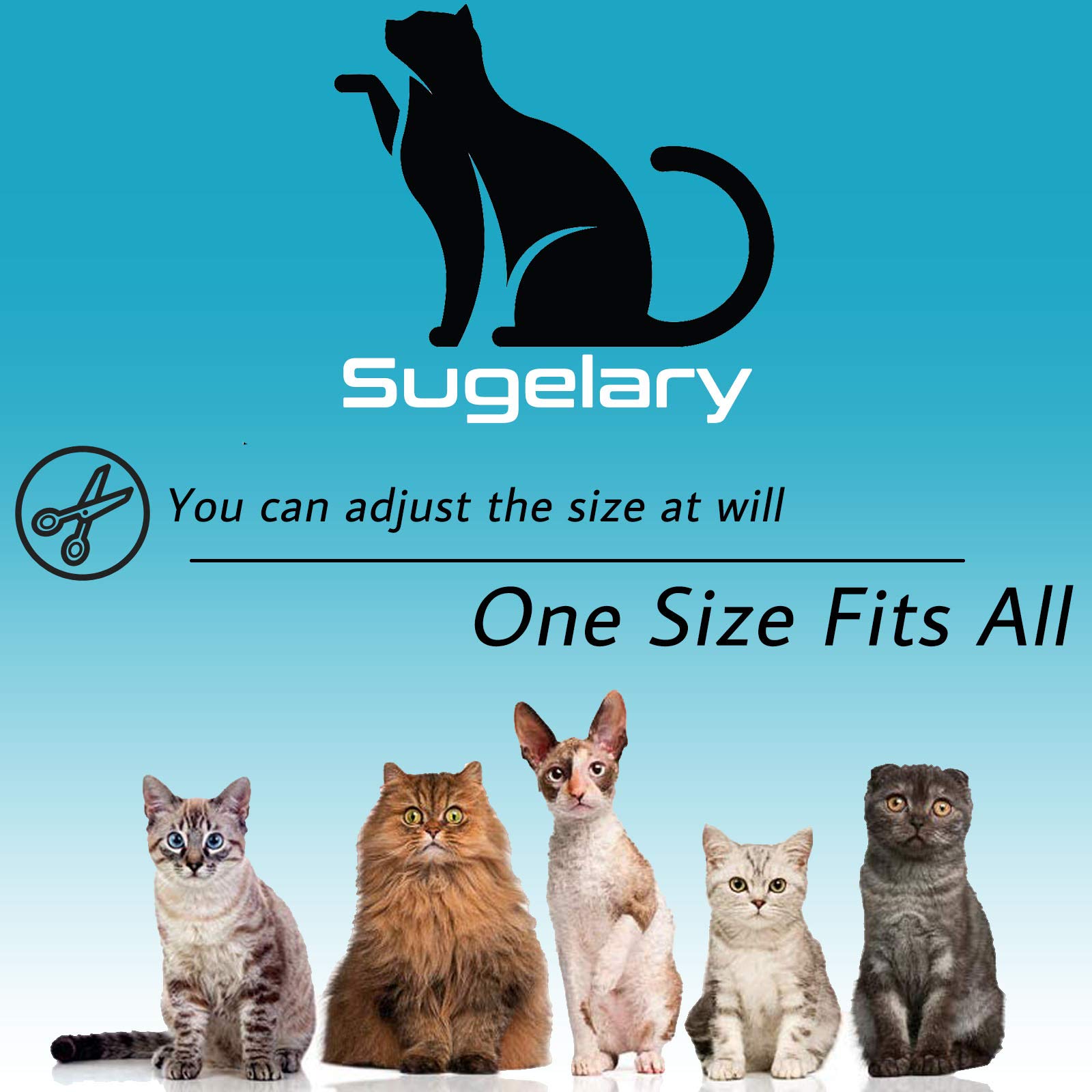 Collar Antipulgas para Gatos, 100% Natural Ajustable Collar Antipulgas, Repele Eficazmente Piojos, Pulgas, Parásitos, 35,5cm Adecuado para Gatitos, Gatos Medianos y Grandes