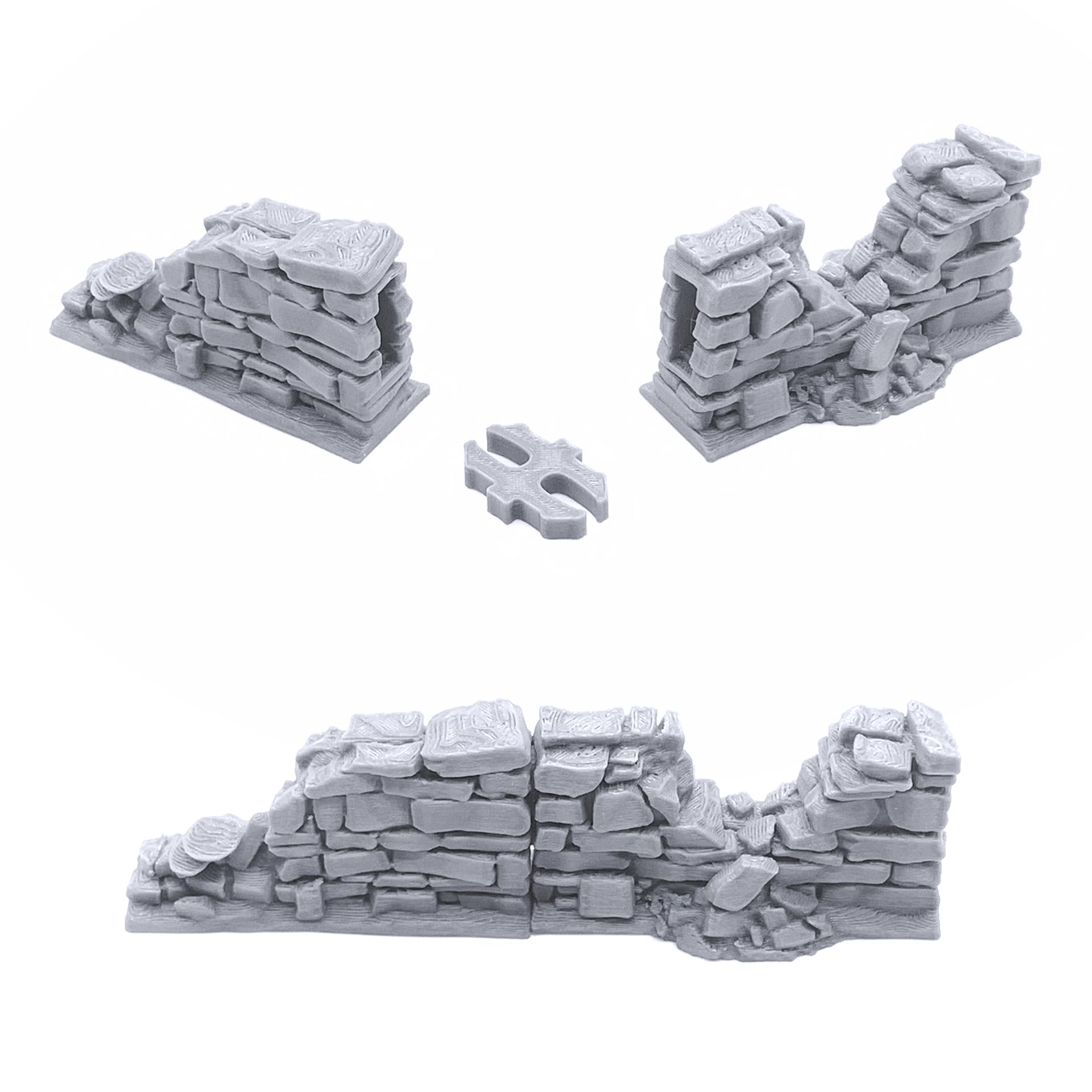 Schist Stone Fences - Terreno DND compatible con Calabozos y Dragones, Warhammer 40k, juegos de guerra en miniatura de 28 mm, juegos de rol de mesa, escenarios de juegos de guerra