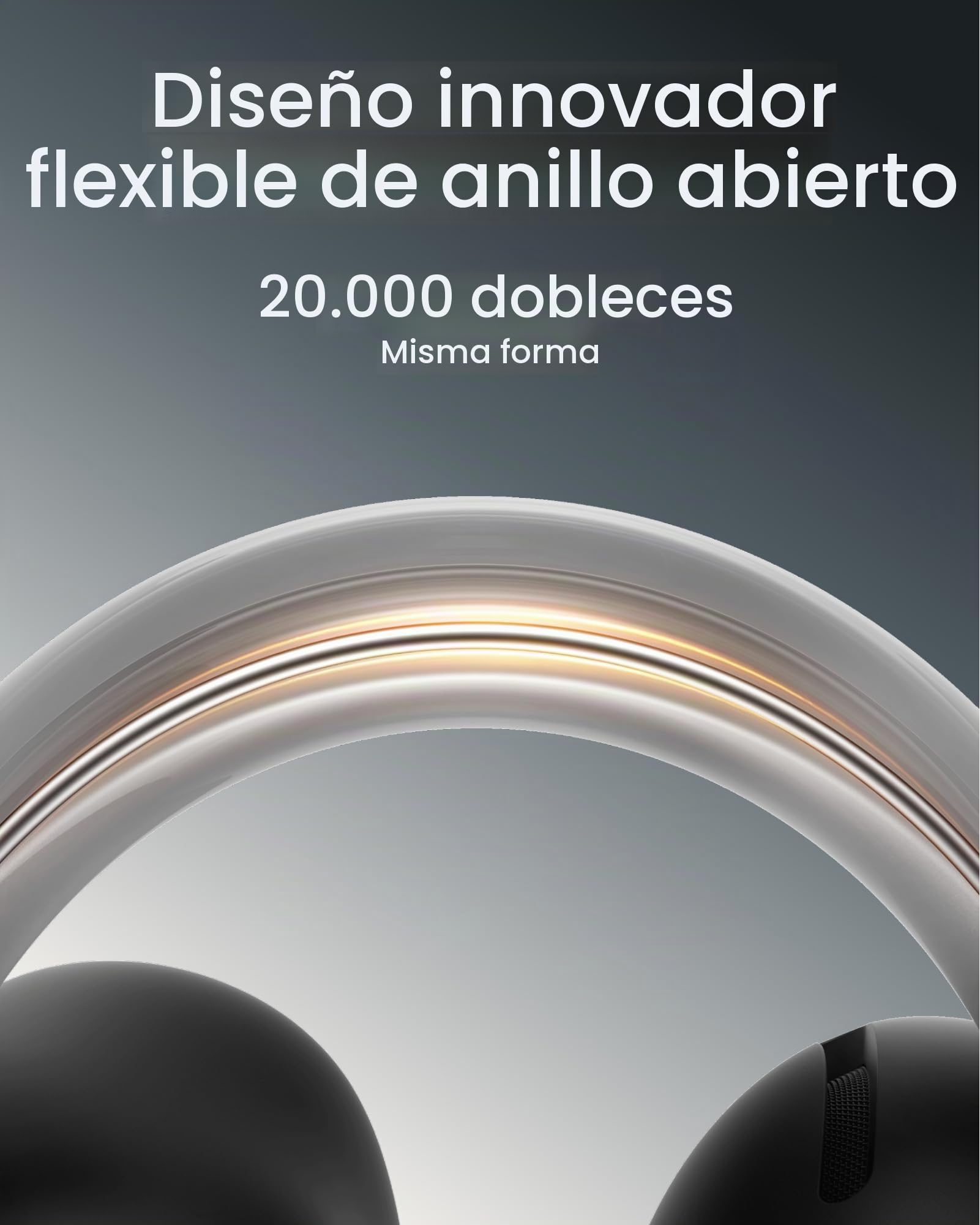 soundcore AeroClip de Anker, Auriculares Open-Ear, Comodidad de adaptación, Llamadas nítidas con 4 micrófonos con IA, Ajuste Estable, Altavoces de 12 mm para un Sonido Claro, Forma de Anilla Abierta