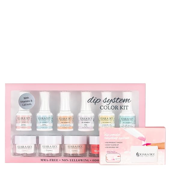 Kiara Sky Professiona Nails - Best-Selling Complete Dip Manicure Starter Kit - 3 Exclusive Colors Included