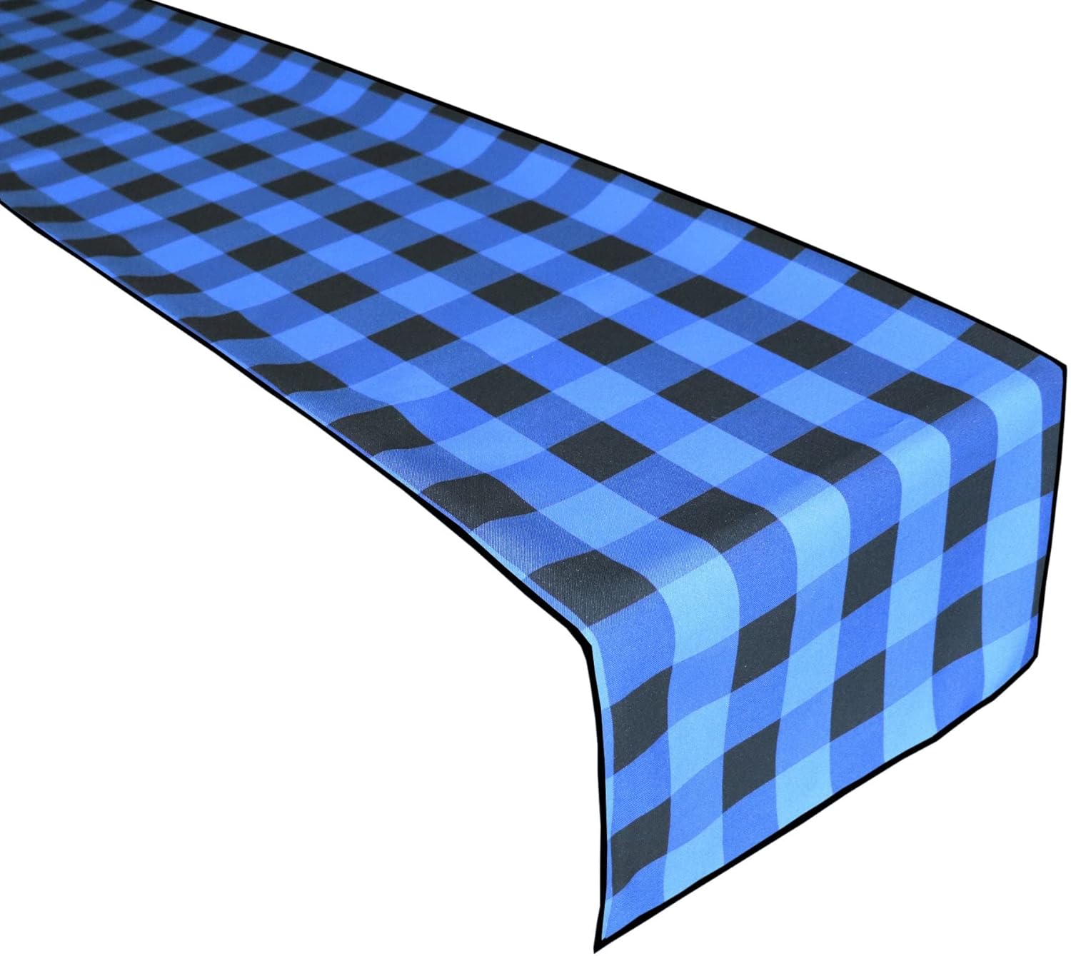 lovemyfabric 2 Inch Buffalo Check Country Style Plaid Table Runner for Wedding/Bridal Shower, Birthdays/Baby Shower Picnic, Party & Special Events, Christmas (14" X 144", Brown Beige)