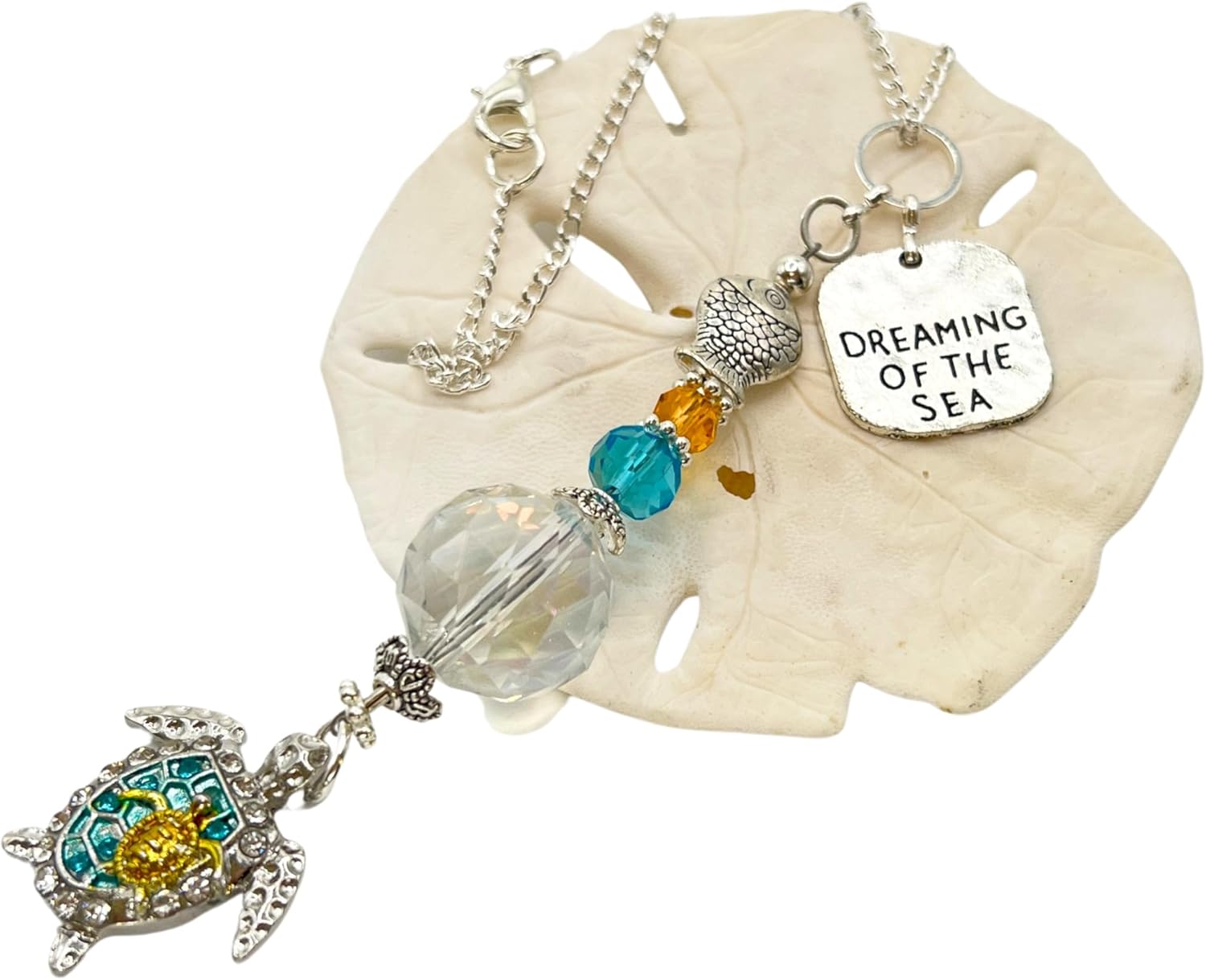 Sea Turtle Rear View Mirror Charm, Beach Gifts for Women, Sun Catcher for Car, Mom and Baby Turtle Gift for Mother's Day - Image 3
