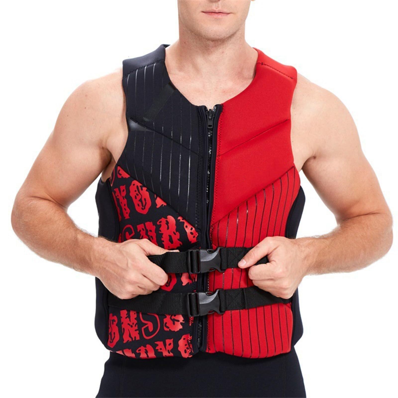 Swim Vest Professional Adjustable Safety Strap Water Sports Swim Vest Anti-Collision for Kayaking Swimming Surfing Boating Fishing Canoeing Rafting Outdoor Safety Gear Buoyancy