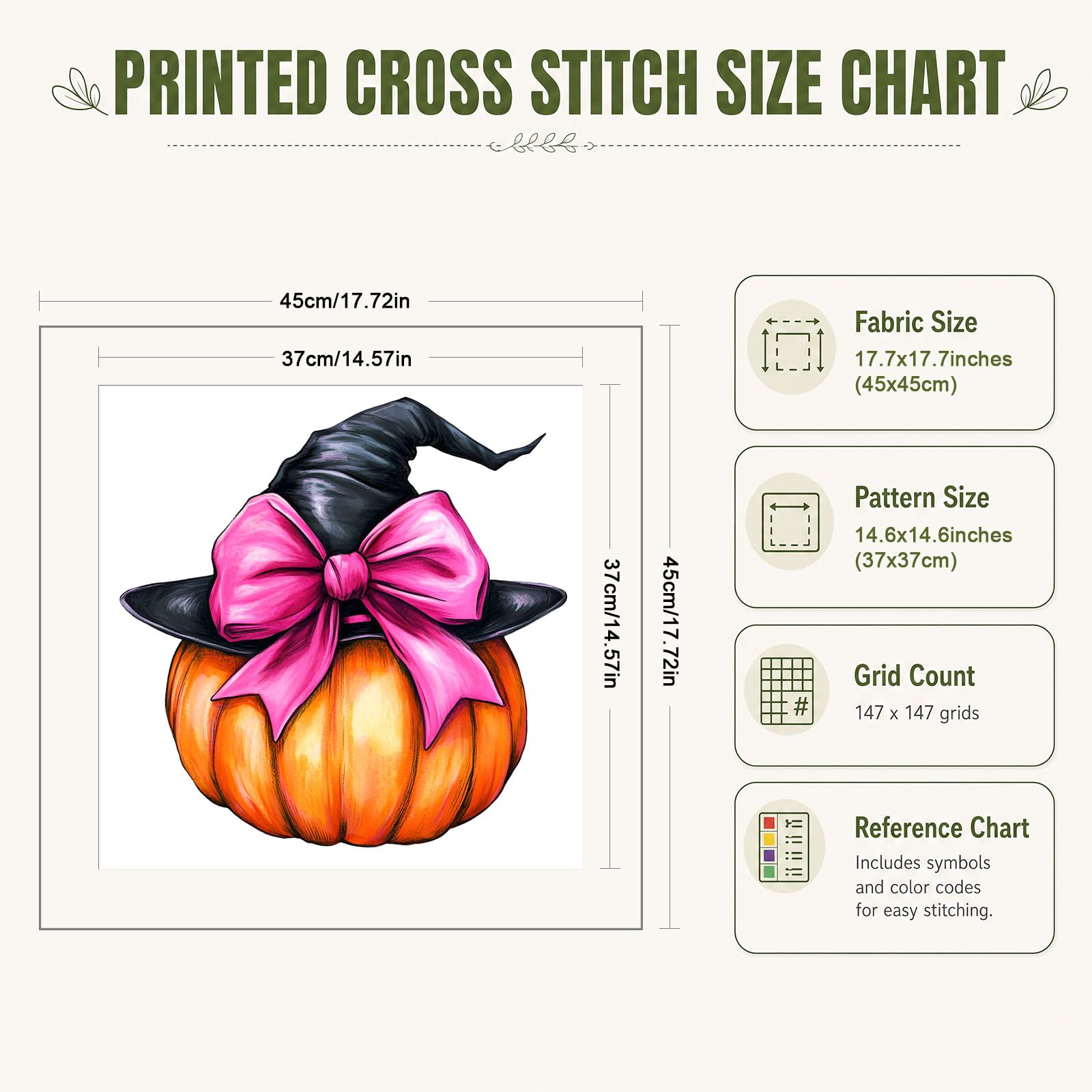 Zestaw do haftu krzyżykowego Bow Pumpkin Butterfly 11CT