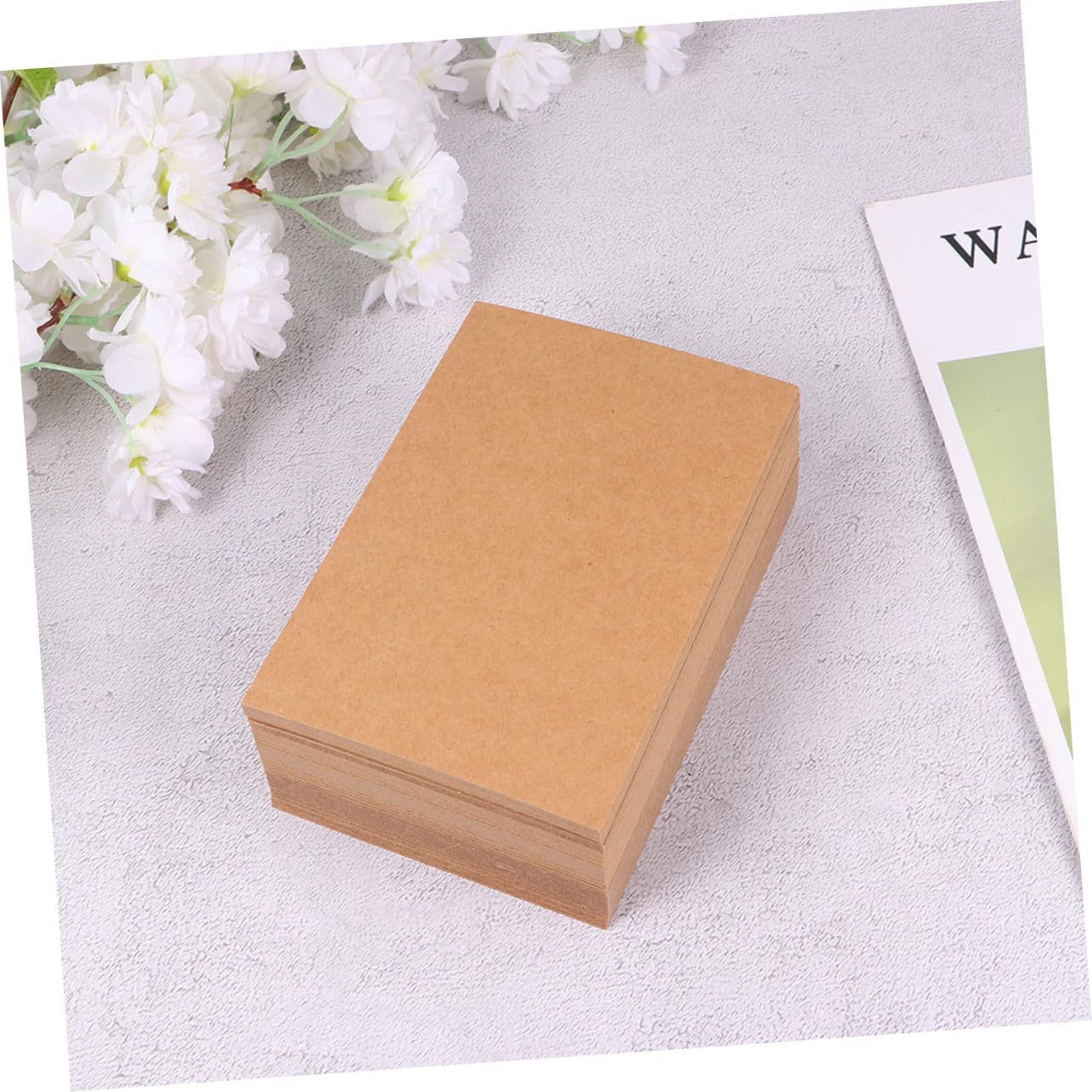 150 Stück Kraftpapier Karten Blanko DIY Grußkarten Postkarten zum Bemalen Notizkarten Basteln Nachricht DIY Blank Word Cards aus Stabilem Kraftkarton