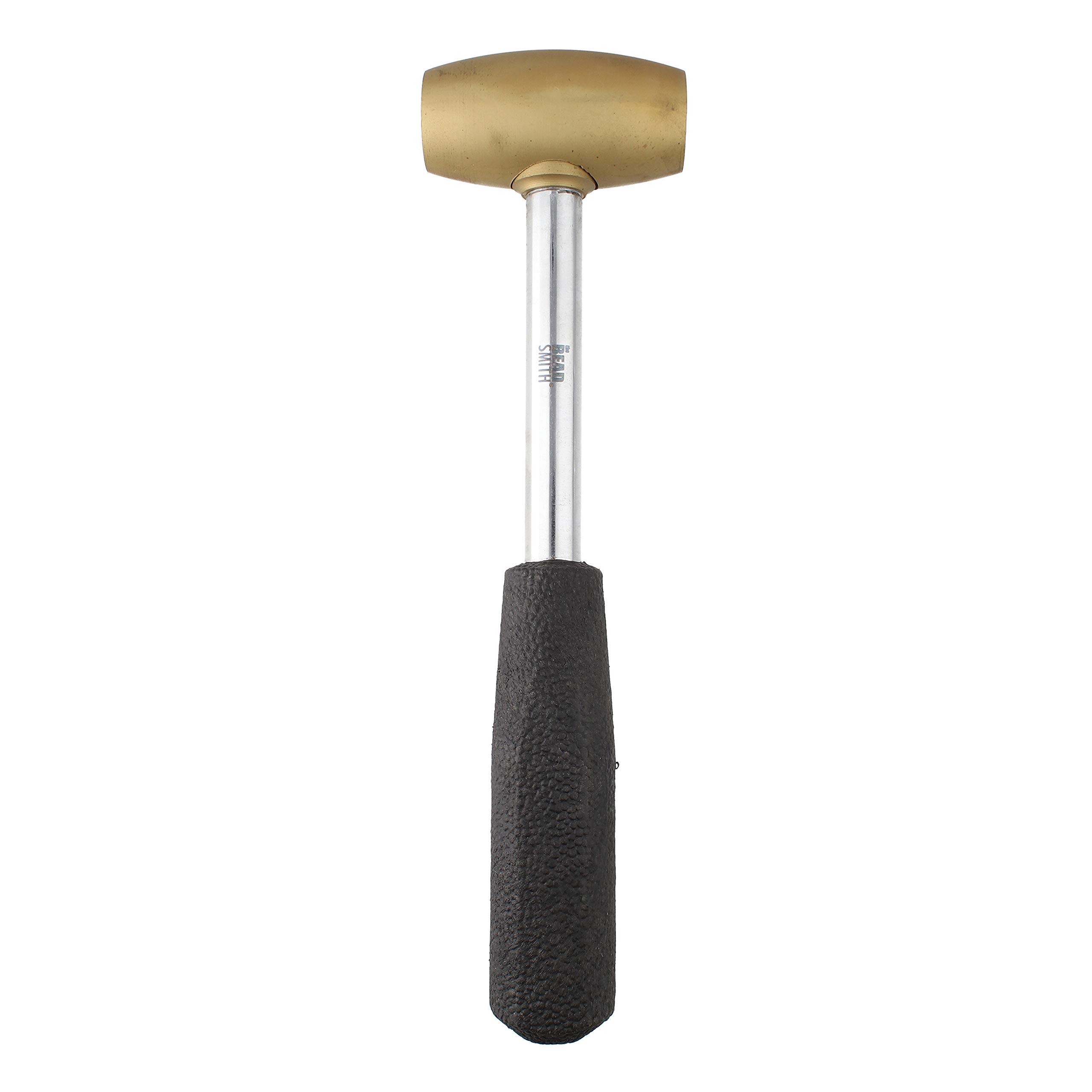 The BeadsmithBrass Head Mallet - Metal Elements - 9.5 Inches Long, 1LB Head with a 24mm Face - Brass & Sheet Metal Hammer for Dapping, Chasing & Light Stamping