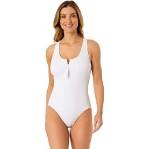 Anne Cole Textured Scoop Neck Racerback One-Piece Swimsuit