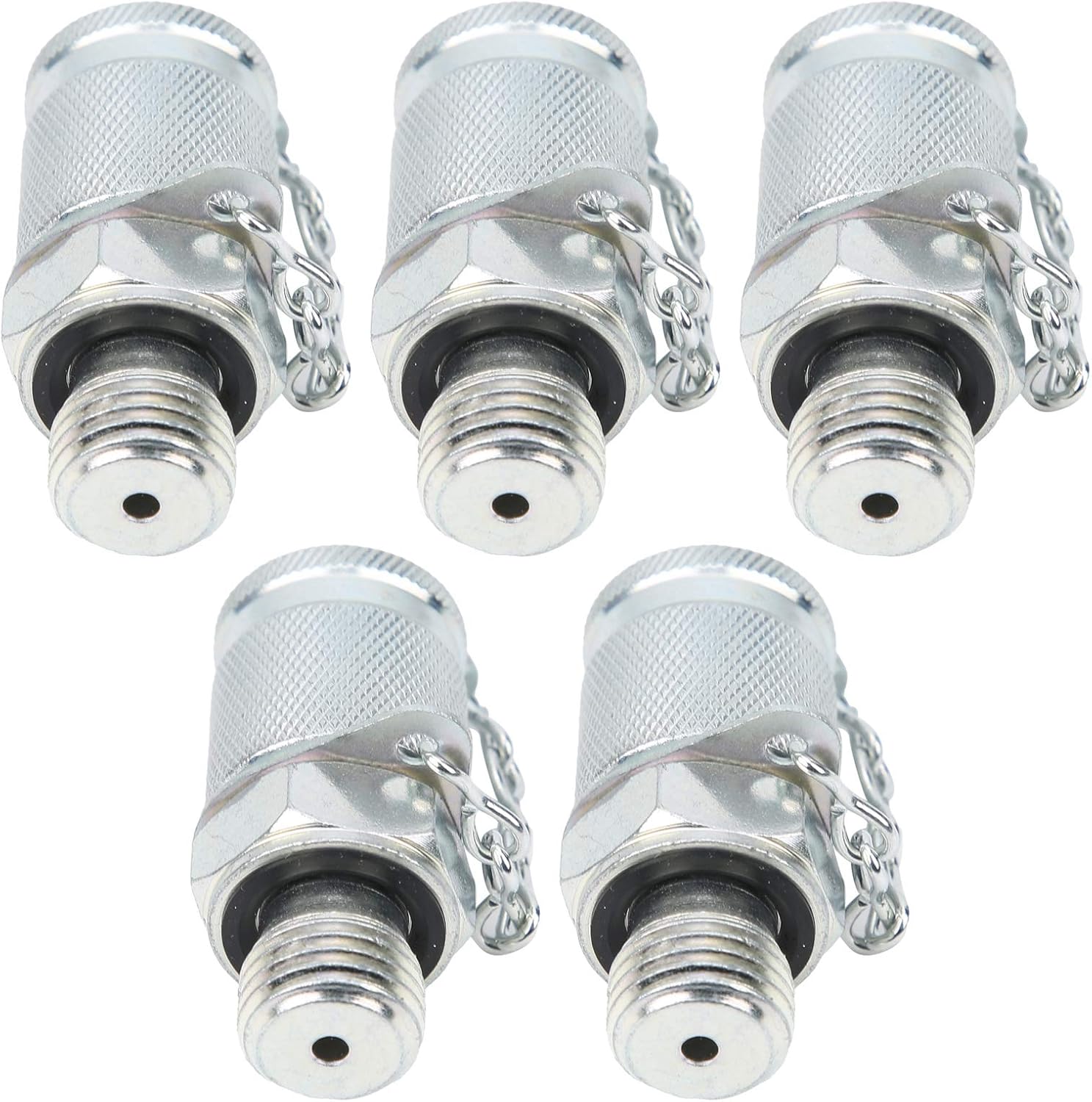Compatibility with 5Pcs Hydraulic Test Adapter, Testing Measuring PT PPT Coupling Thread Connector for Systems (UNF1/2)