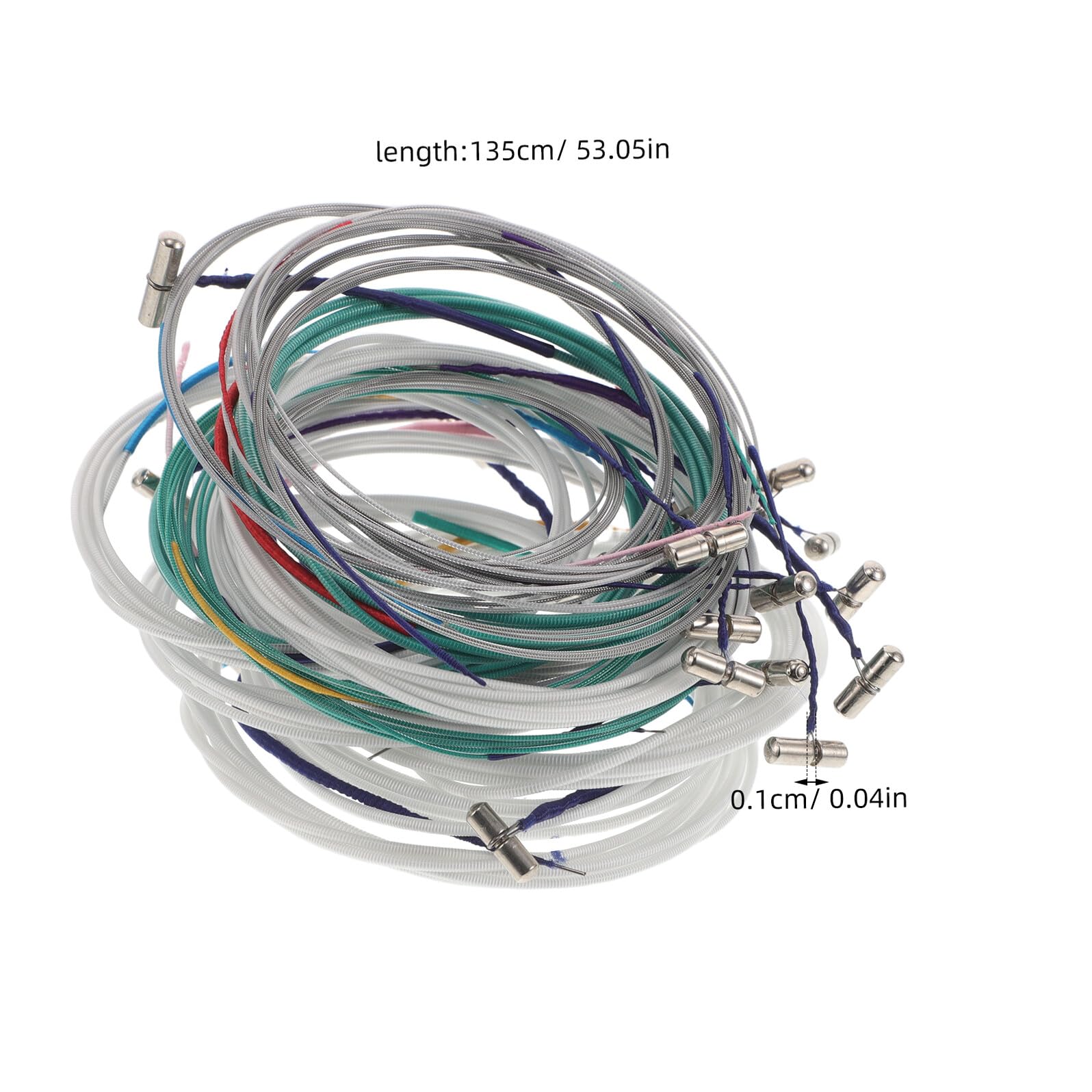 Corde per Guzheng 21pezzi Metallo 163cm Standard per Principianti e Bambini, Sostituzione Corde Zither per Pratica Musicale e Spettacoli