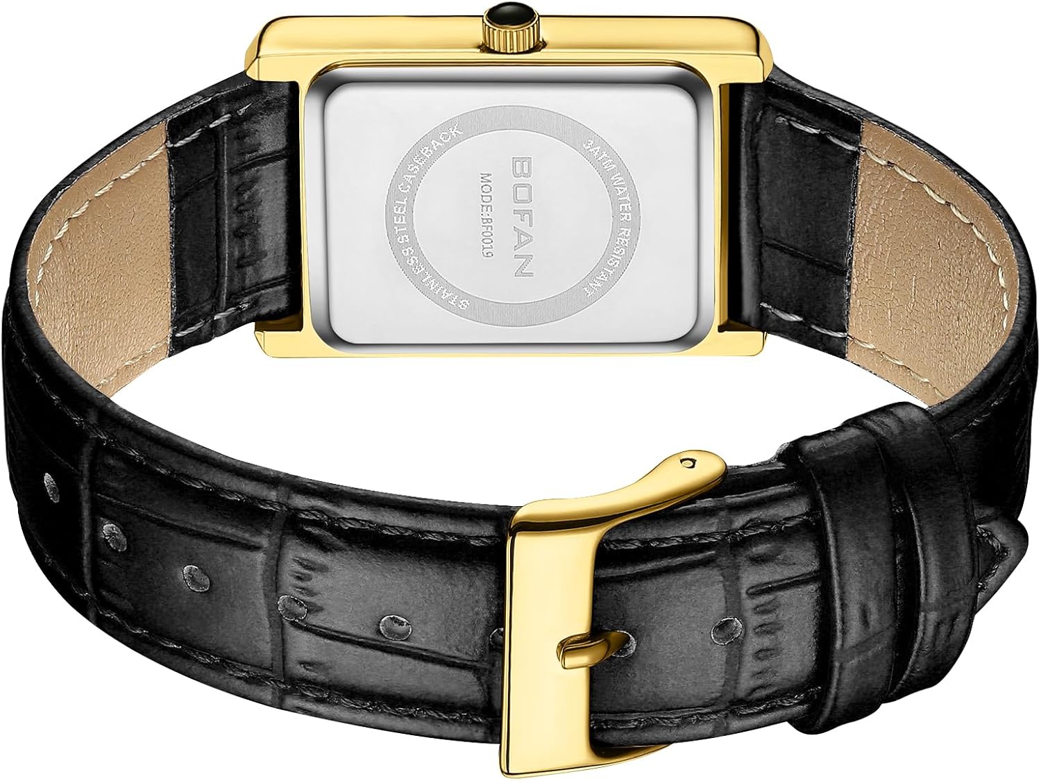 BOFAN Men's Watches,Minimalist Fashion Simple Wrist Watch Analog Quartz with Comfortable Breathable Leather Strap,Waterproof