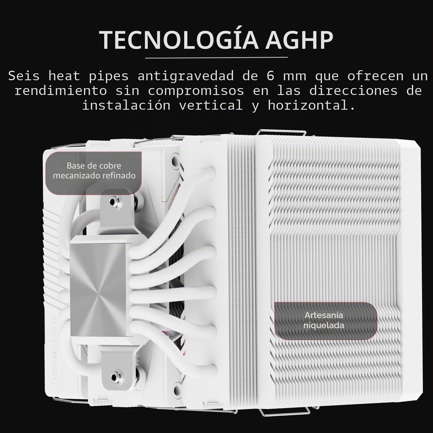 Thermalright Peerless Assassin 120 Vision MAX ARGB White CPU Cooler, PC Heatsink, pantalla magnética de 5" con resolución 480x854, para AM4/AM5 e Intel LGA1700 / 1851