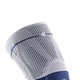 Bauerfeind - GenuTrain - Knee Brace - Targeted Support for Pain Relief and Stabilization of The Knee, Provides Relief of Weak, Swollen, and Injured Knees- Size 0 - Color Titanium