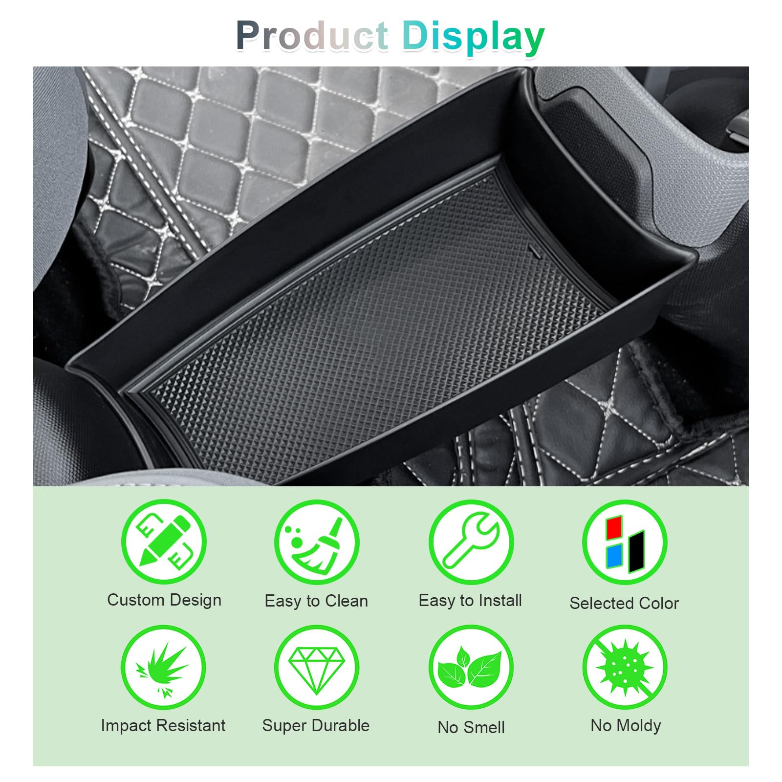 GAFAT Compatibile con Leapmotor T03 2026 2025 2024 Scatola Portaoggetti Console Centrale, per Leap Motor T 03 LCV EV Accessori, Organizer con Tappetini Antiscivolo