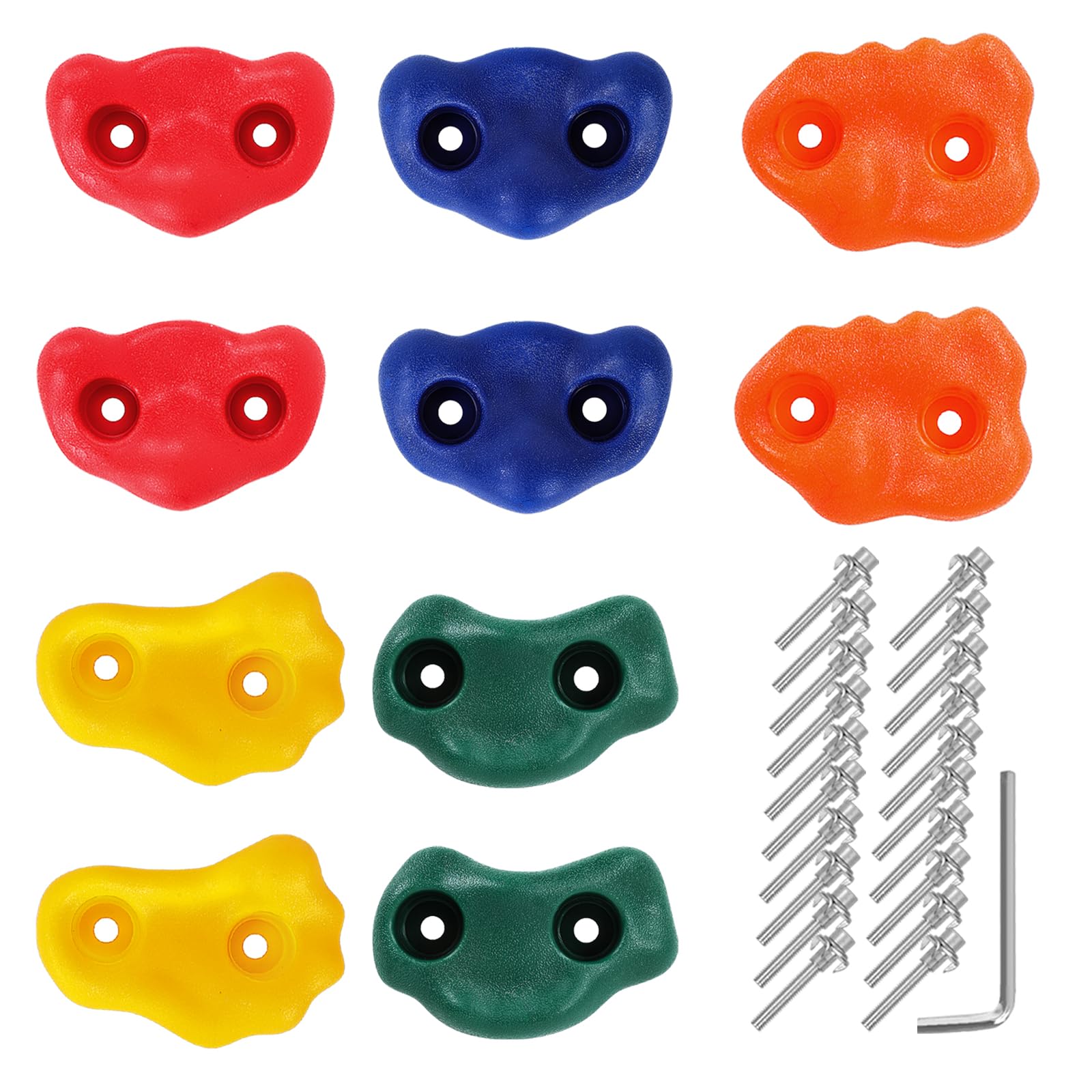 10 Stück Klettergriffe Kinder Outdoor - Klettersteine | Kletterwand Griffe Für Spielturm, Rock Wall Climbing Holds für Spielplatz Spielset Zubehör Set Indoor und Outdoor
