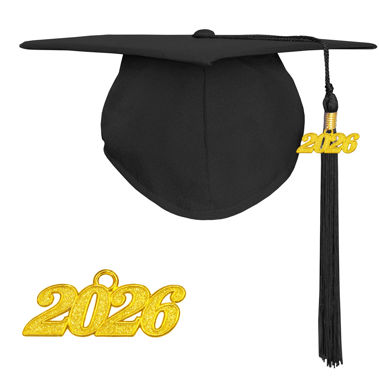 Happy Secret Adult Matte Graduation Cap with 2026 Tassel, Adjustable
