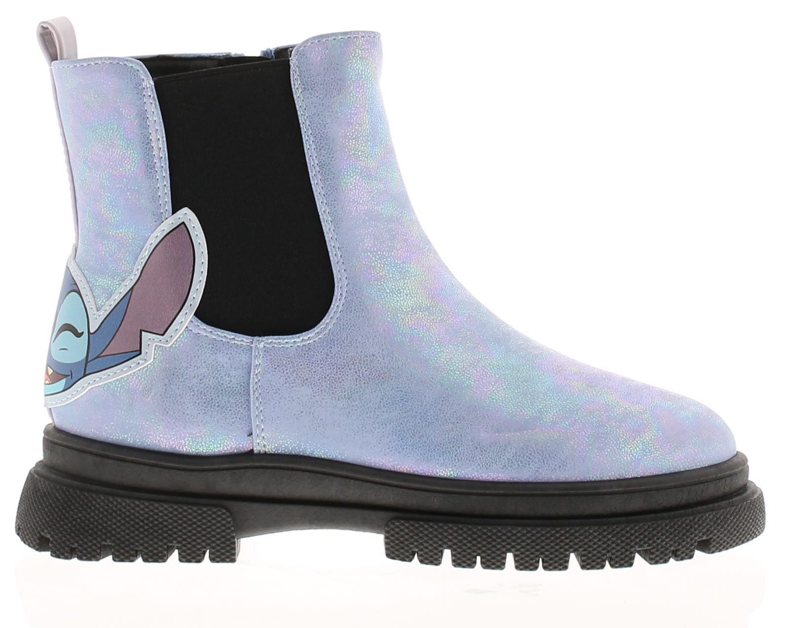 Disney Stitch Character Mädchen Stiefeletten Mädchen Lila Glitzer Chelsea Boots
