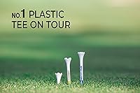 Vista 2 de PrideSports PTS Tees de Golf de Plástico 30 unidades, 3,8 cm El tee de plástico #1 en el tour Mejor para hierros, híbridos y maderas
