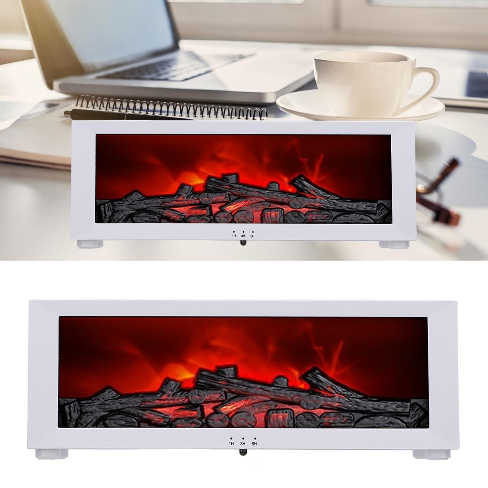 Flammen Diffusor für ätherische Öle, Kamin, Bunter Flammen Diffusor, Kamin Luftbefeuchter mit Fernbedienung, Aromatherapie Diffusor mit Timing Funktion, für Zuhause, Zimmer, Büro