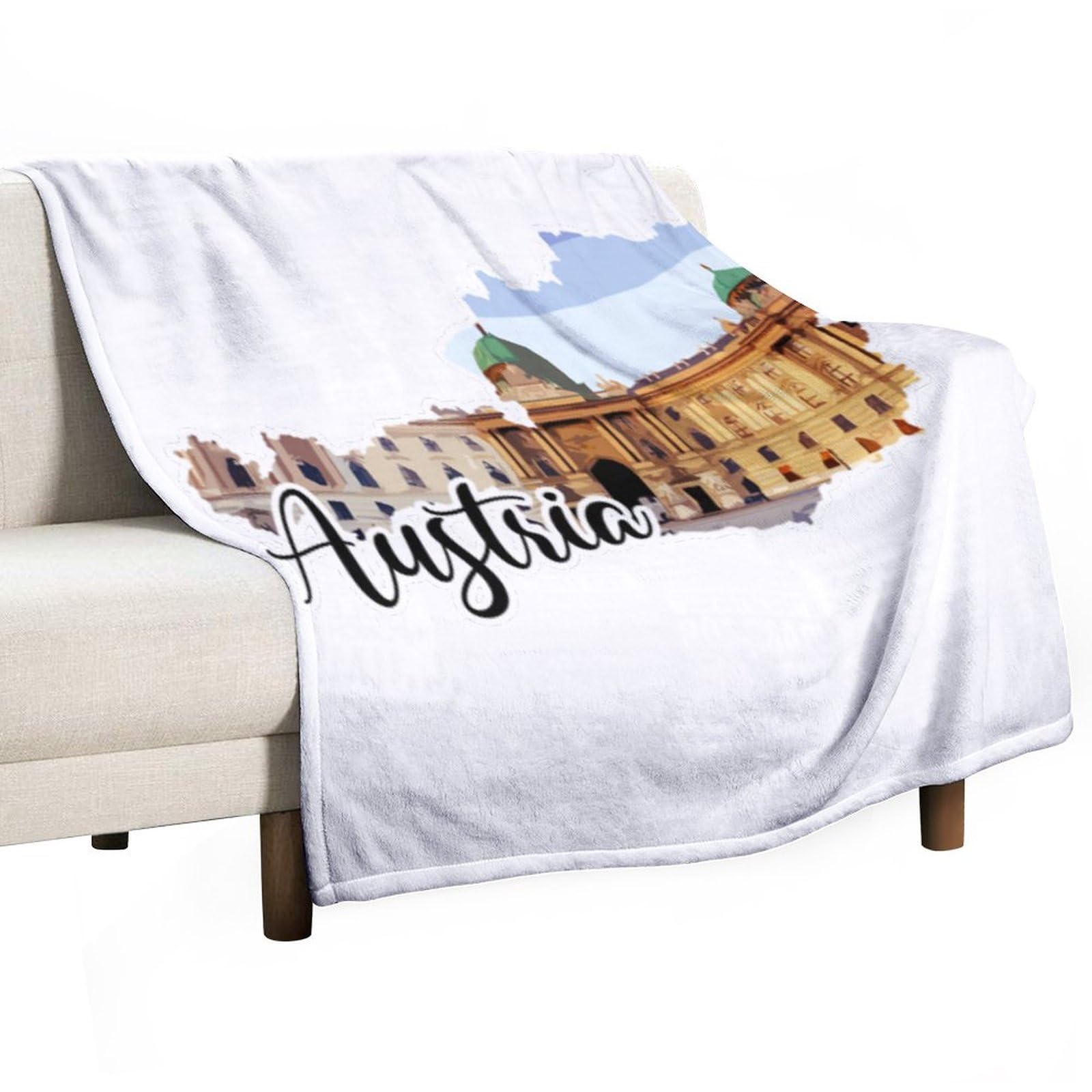 Couverture polaire en flanelle architecture 127x152 cm pour adulte