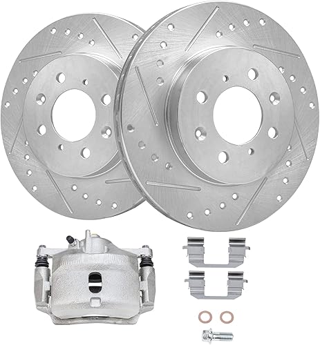 Miniatura 23 de Detroit Axle - Kit de freno trasero para Chevy Trailblazer EXT SSR Rainier GMC Envoy XUV Ascender Bravada 9-7X Frenos perforados y ranurados Rotor