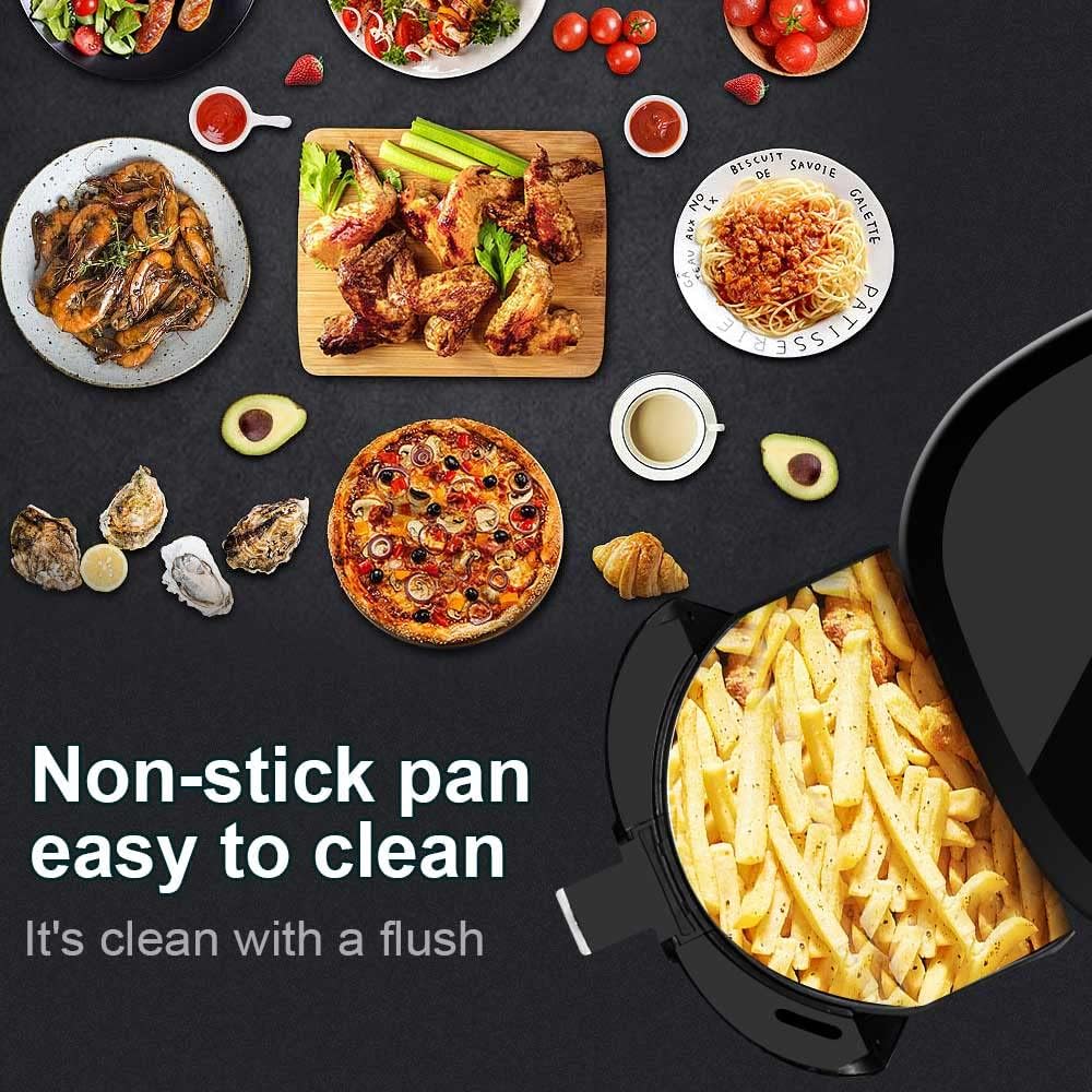 Friggitrice ad aria ARINTUL Airfryer calda senza olio da 5,5 litri, set di friggitrici ad aria con touch screen, timer, Tempo Temperatura Regolabili, 6 programmi Friggitrice ad aria calda da 1500 W Friggitrice ad aria ARINTUL Airfryer calda senza olio da 5,5 litri, set di friggitrici ad aria con touch screen, timer, Tempo Temperatura Regolabili, 6 programmi Friggitrice ad aria calda da 1500 W