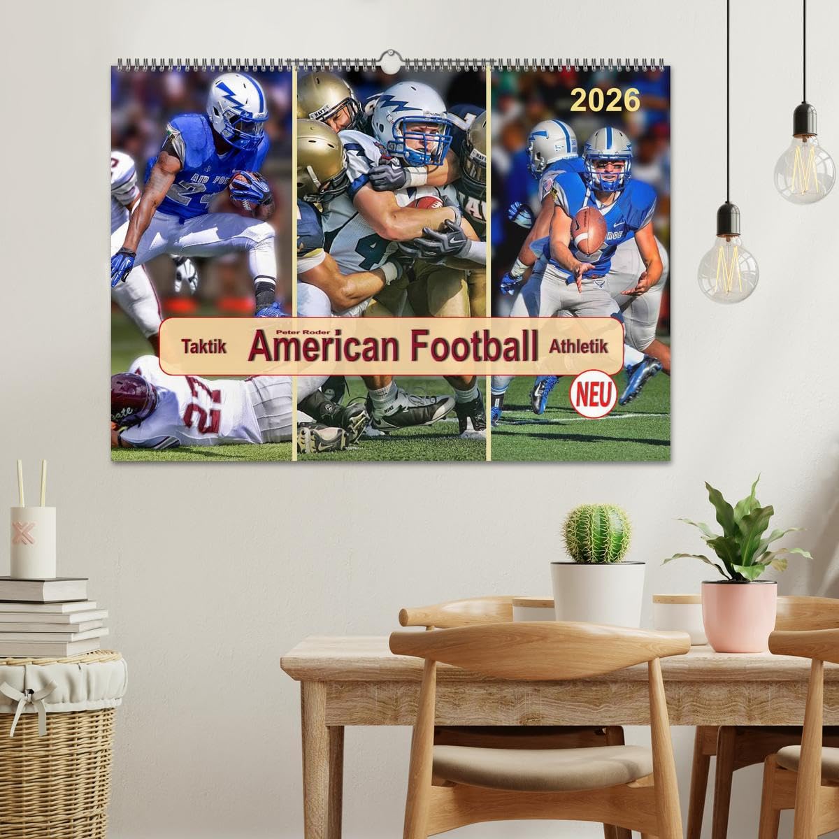 American Football - Taktik und Athletik (Wandkalender 2026 DIN A2 quer), CALVENDO Monatskalender: Teamsport der Extra-Klasse. (CALVENDO Sport)