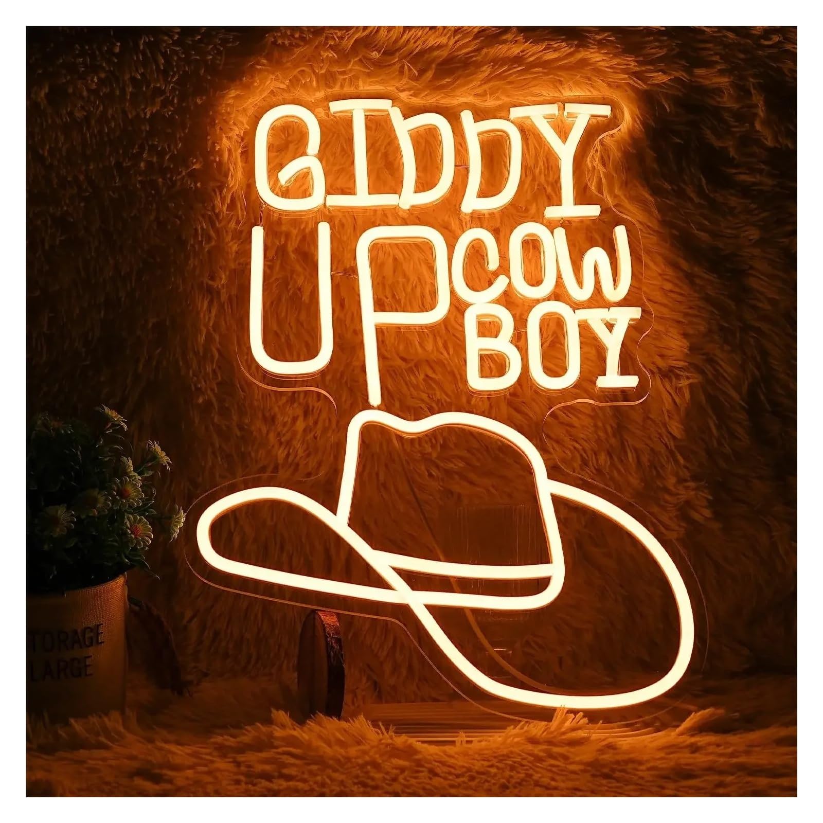 XENITE Luci al Neon Da Parete Insegna Al Neon LED Cappello Da Cowboy