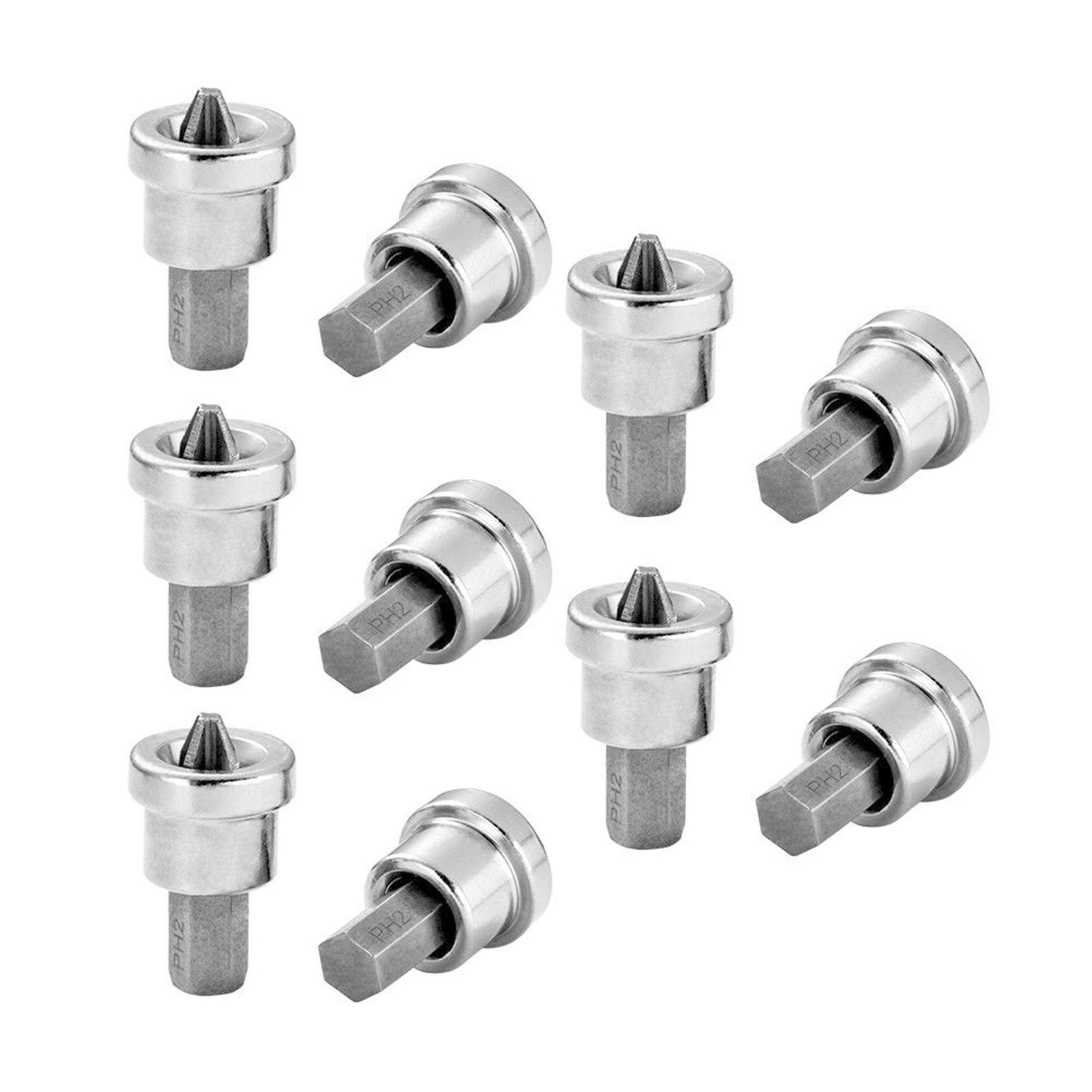 SUOFEILAIMU 10PCS دريوال الحفر القطع الفنية الفاناديوم النجارة الجبس Dimpler عرافة شانك العمق توقف صدمة تحديد موقع مقاومة