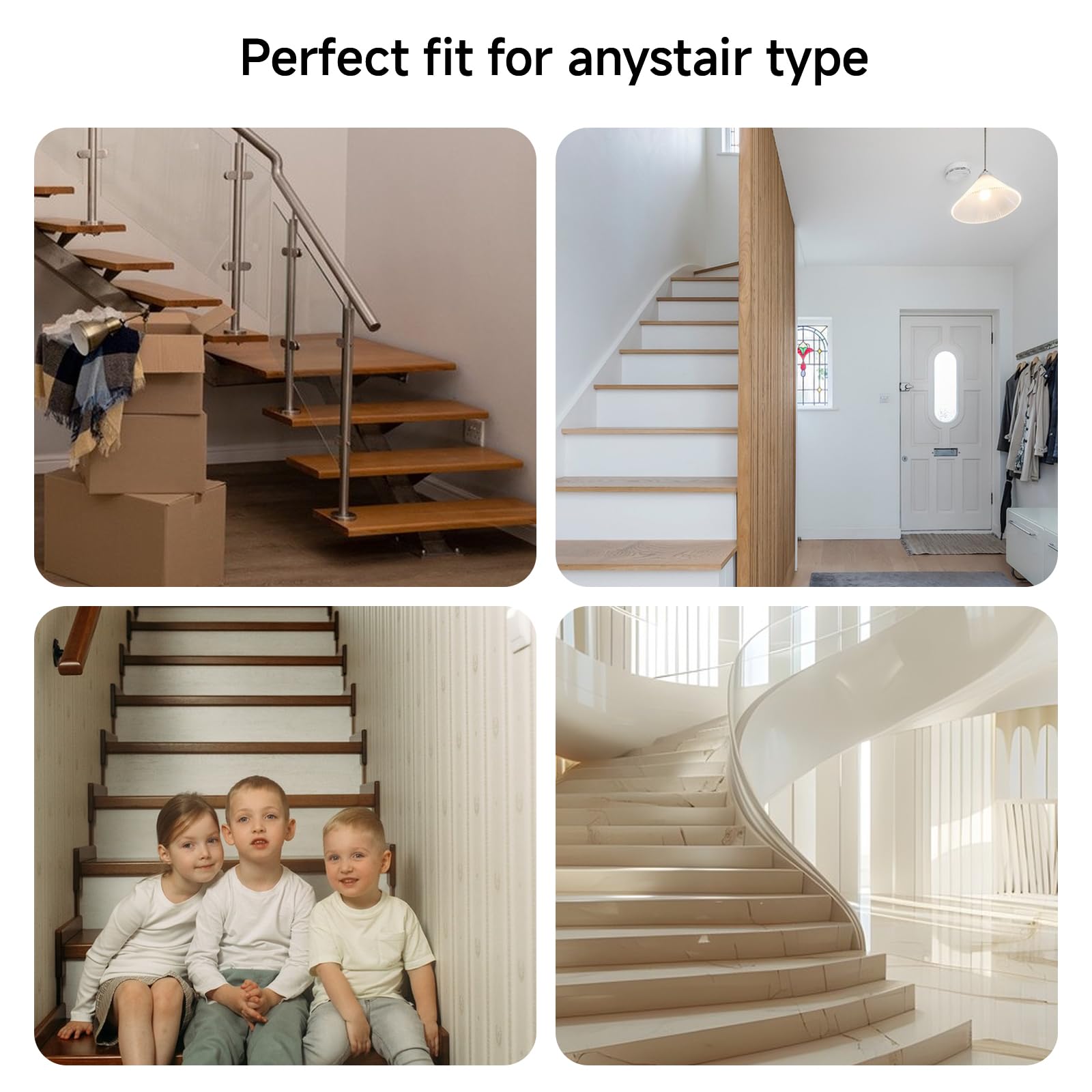 Cesta para escaleras, cesta de fieltro para escalones, organizador de escaleras en forma de L, cesta para escaleras con asas, cesta plegable para escalones, elegante almacenamiento con práctico mango