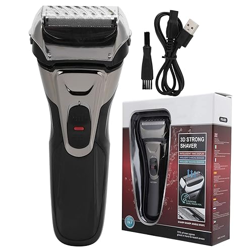 Afeitadora eléctrica de carga USB inalámbrica para hombres, recortadora de barba portátil para uso diario en el hogar o salón