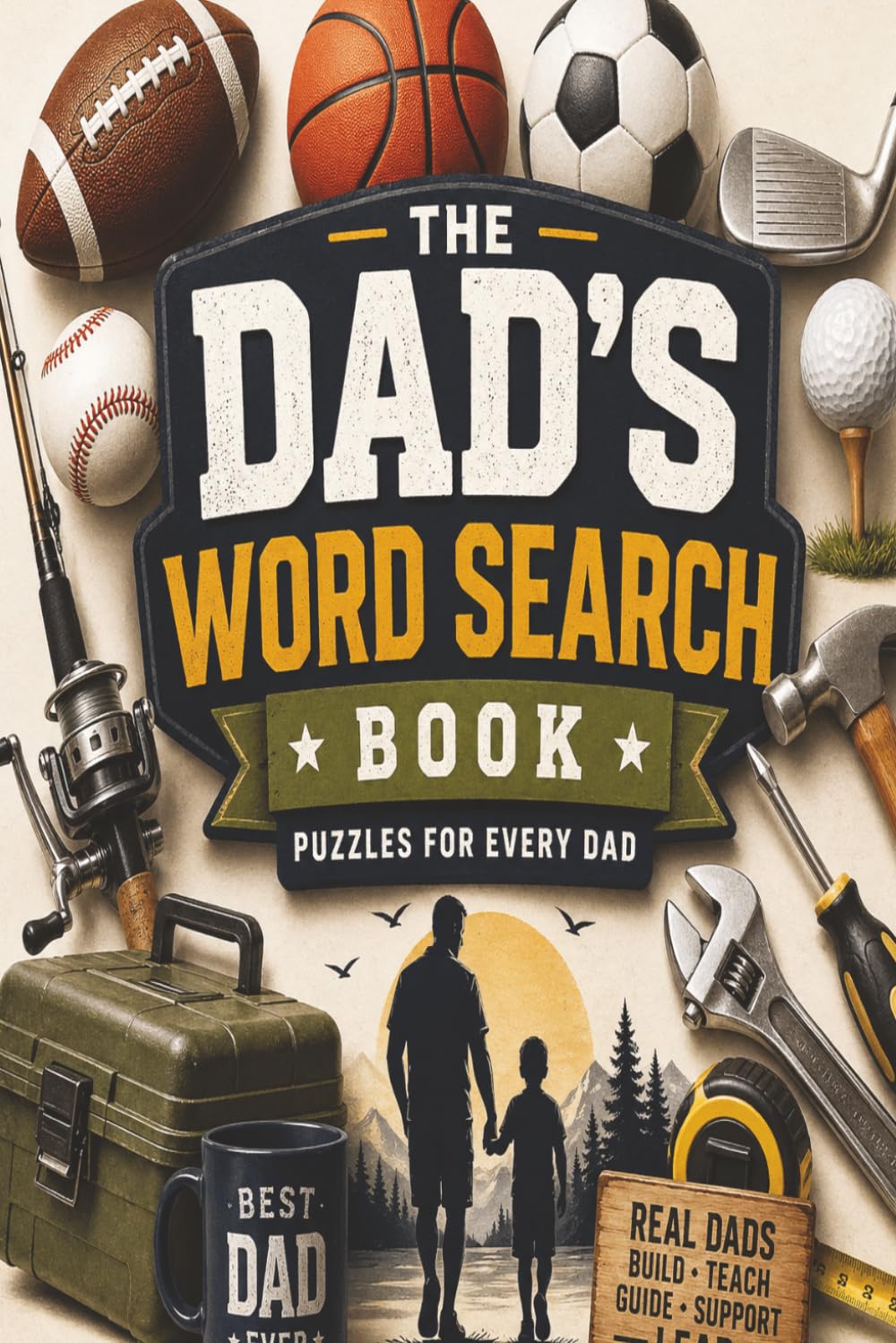 The Dad's Word Search Book: Word Search Puzzles for Dad I Take a Break Dad! I 6x9 Inches, 110 Pages I 50+ Puzzles I Solutions Included