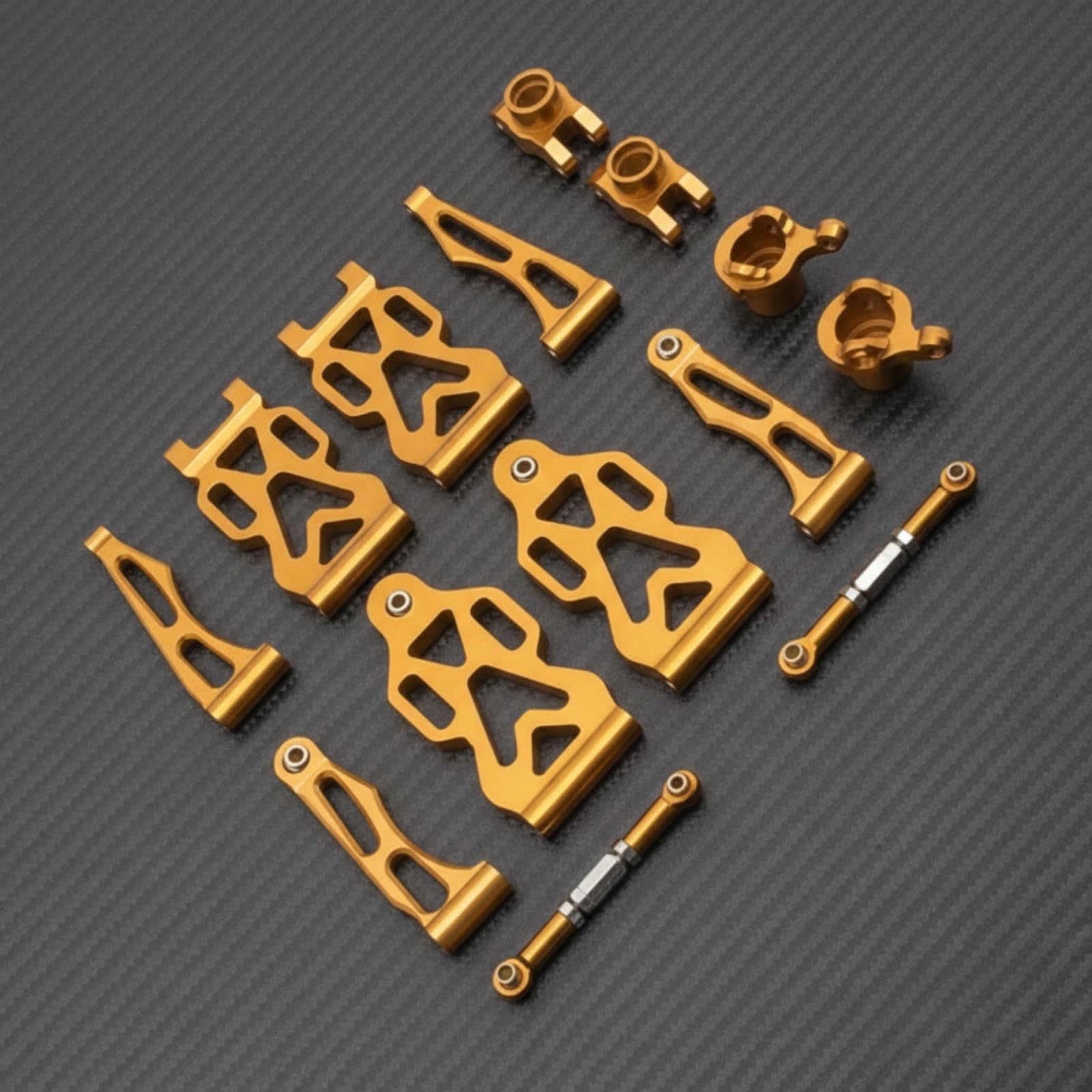 RC-Metall-Upgrade-Komponenten-Kit Tuningteile Leicht Montagesatz für Modellbauer, Modellbau, Reparatur, Schwarz