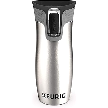 Amazon Com Keurig Contigo Autoseal Coffee Travel Mug West Loop Vacuum Insulated With Easy Clean Lid 14 Oz Silver Kitchen Dining