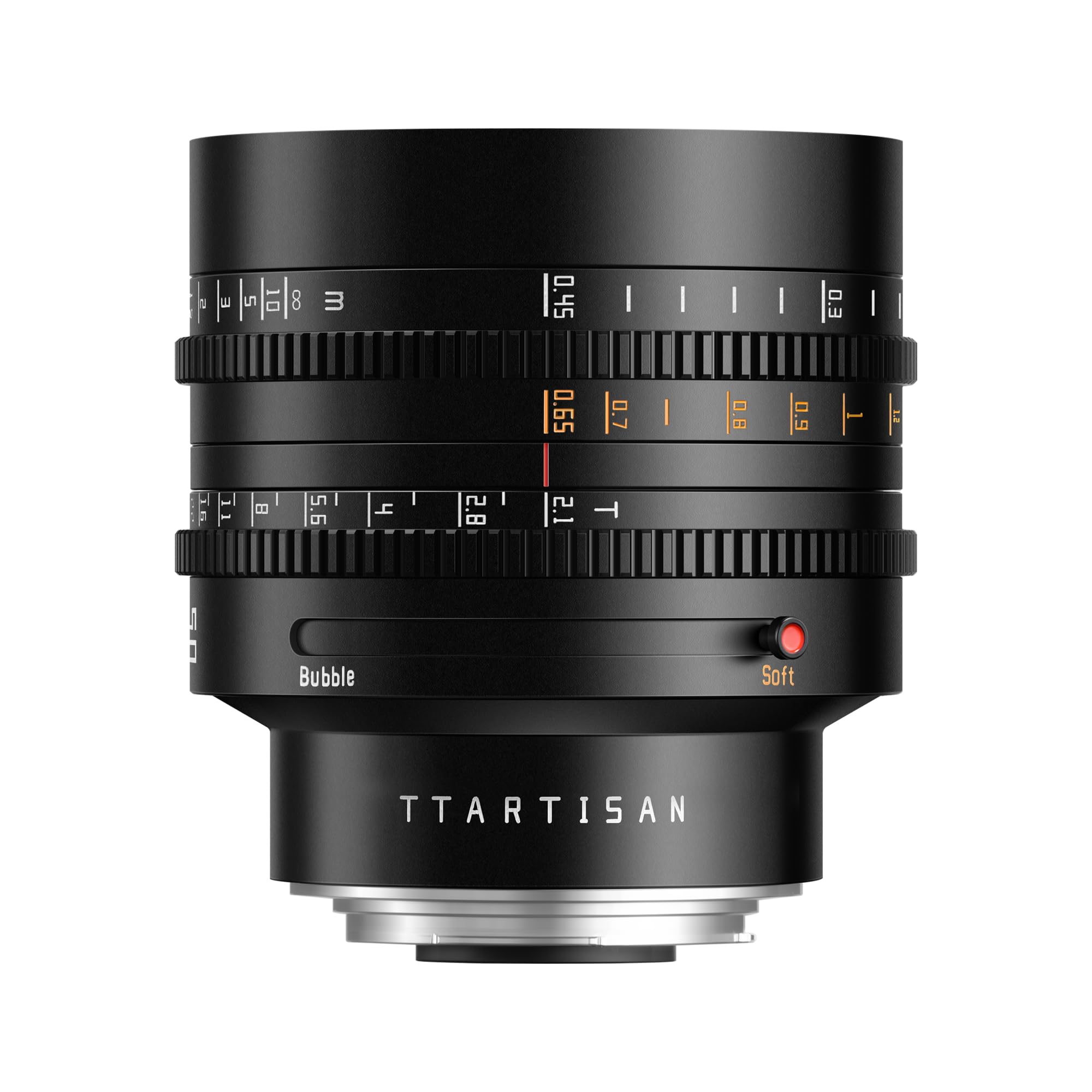 TTARTISAN 50 mm T2.1 Kino-Objektiv, Vollbild, manueller Fokus, weiches Bokeh und Bubble Bokeh Toggle (für Canon RF)