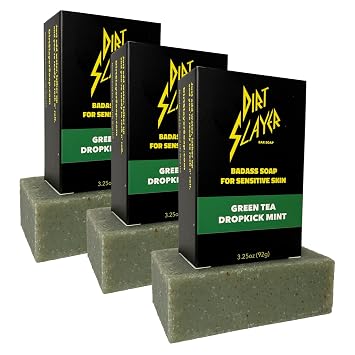 All Natural Bar Soap 3 Pack Green Tea Dropkick Mint