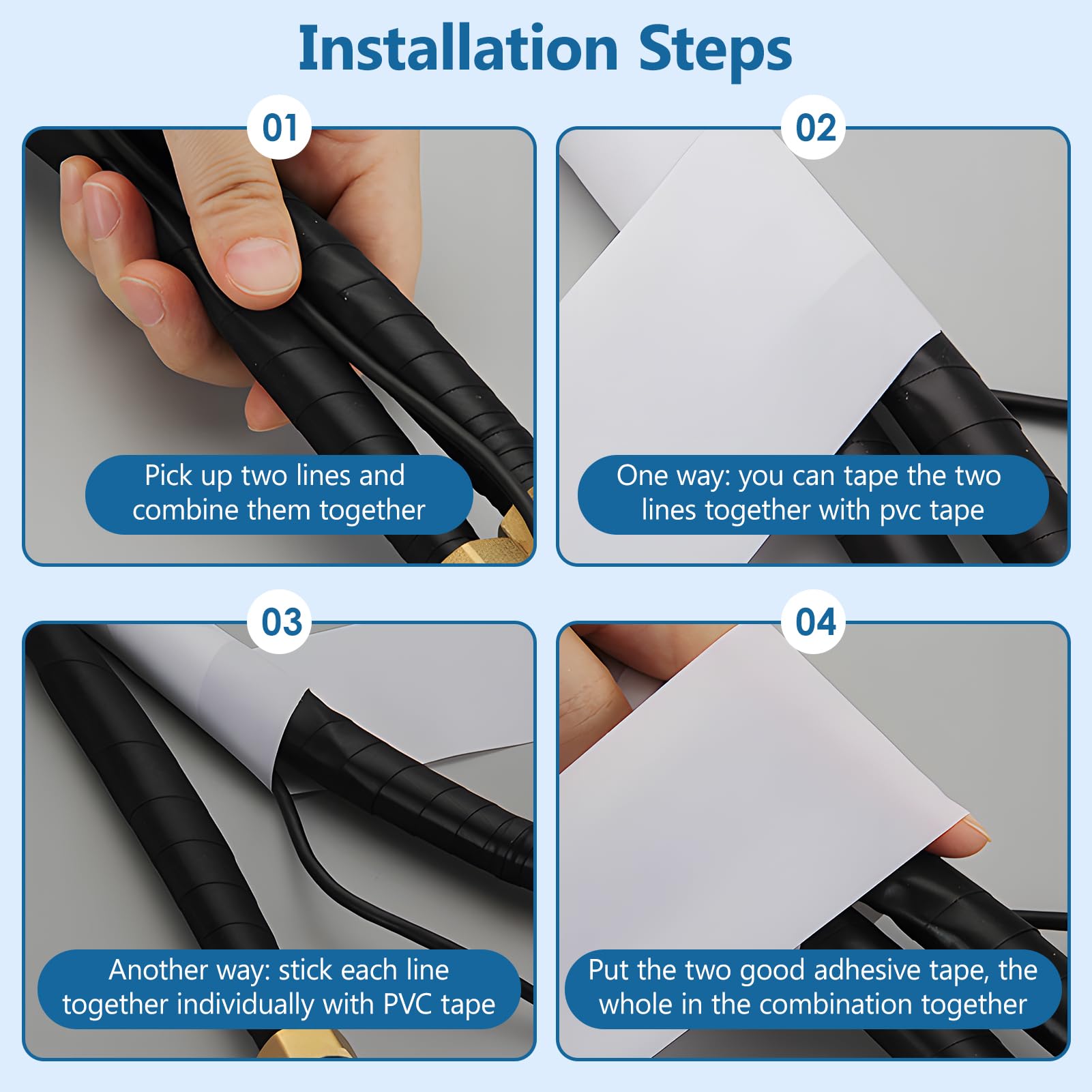 Paquete de 5 Cintas de PVC para Tuberías de Aire Acondicionado Cinta Aislante Resistente Al Aceite para Protección de Conductos Cintas de Envoltura Portátiles de 6cm de Ancho no adhesivo(Gray)