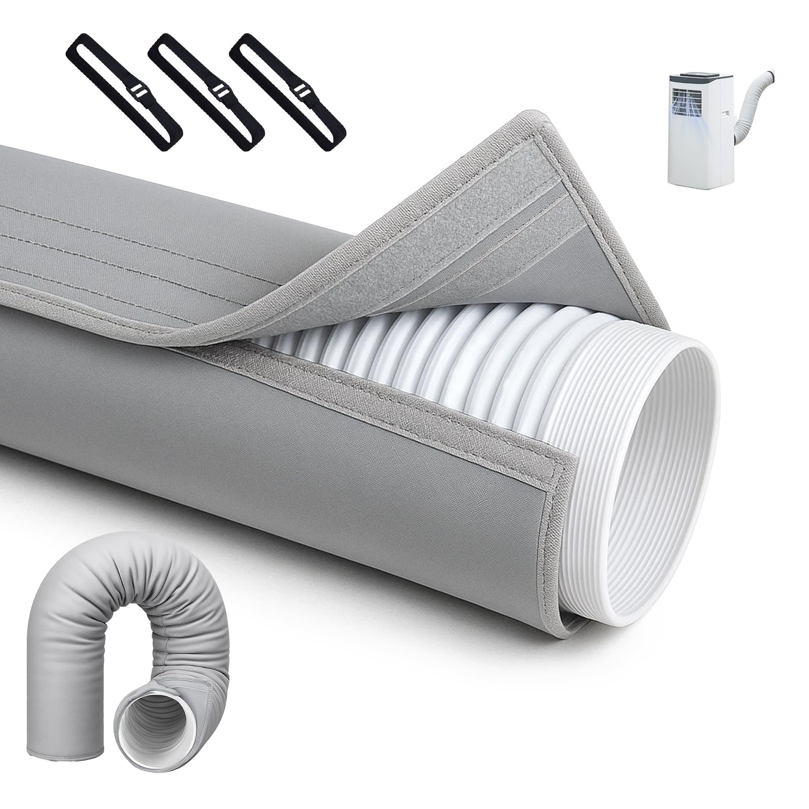 Housse de protection contre la chaleur pour tuyaux de climatisation portable