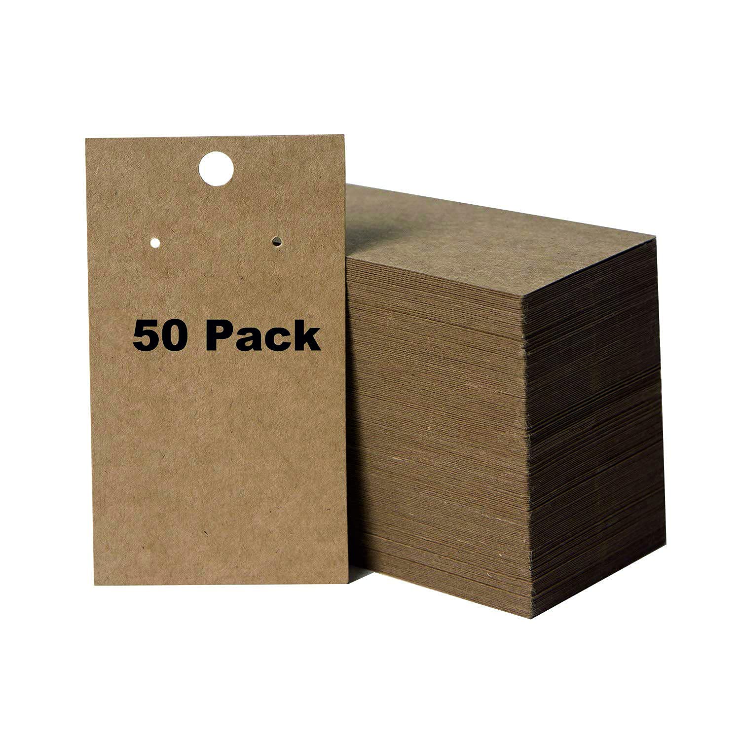 AtmiyamartAtmiyamart Handmade Kraft Decorative Earring Jewelry Display Card- wholesale Kraft Hanging Earring Cards 2 x 3.5 in(Pack of 50)