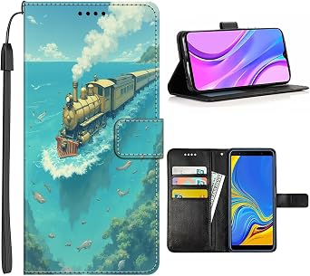 ZHONGWEI Wallet Phone Case Compatible with Moto E13 E20 E30 E40 E22 E22S E32 E 2020 X30 Pro X40 X40 Pro with Train-CQ26-TPU Leather Card Holder Case.