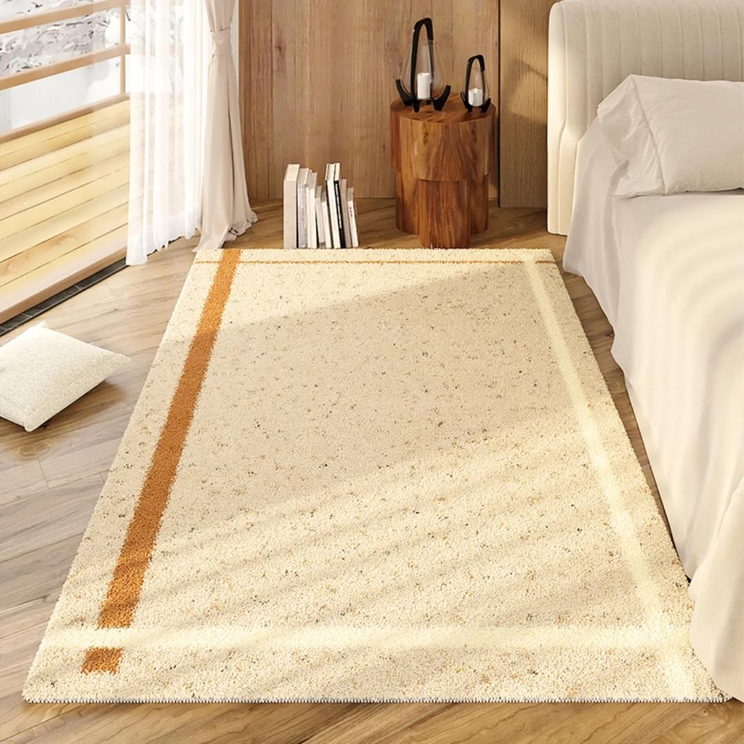 Tapis de chambre chevet moelleux doux 80x160 cm déco salon