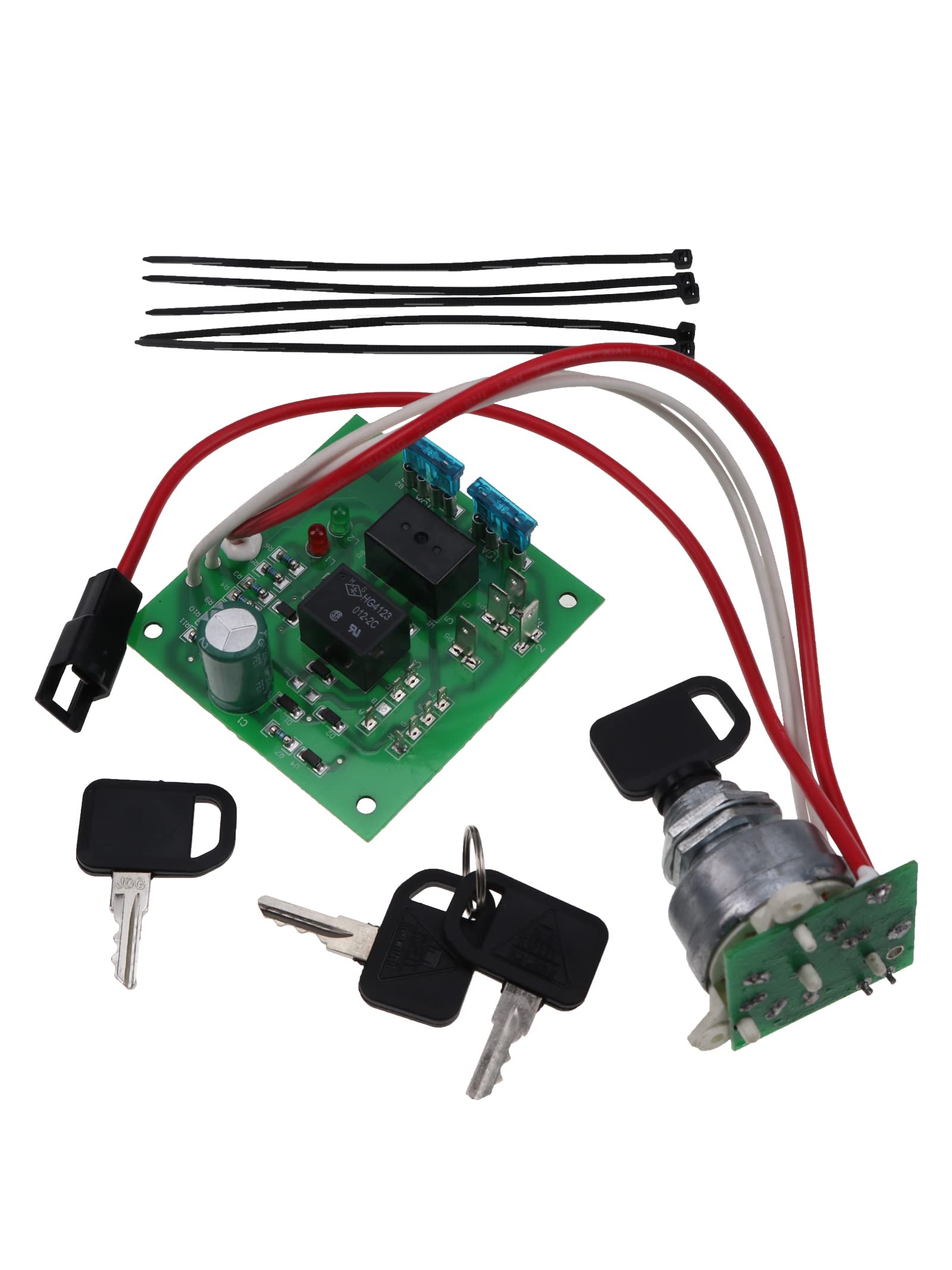 SolarhomeAM136681 Starter Ignition Key Switch Module AM120819 for John Deere Garden Tractors 415 425 445 455 Serial Numbers Below -070001