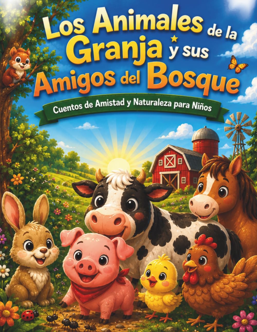 Los Animales de la Granja y sus Amigos del Bosque: ¡Las Aventuras del Cerdito Rosito! Una Historia Sobre la Amistad y Valores