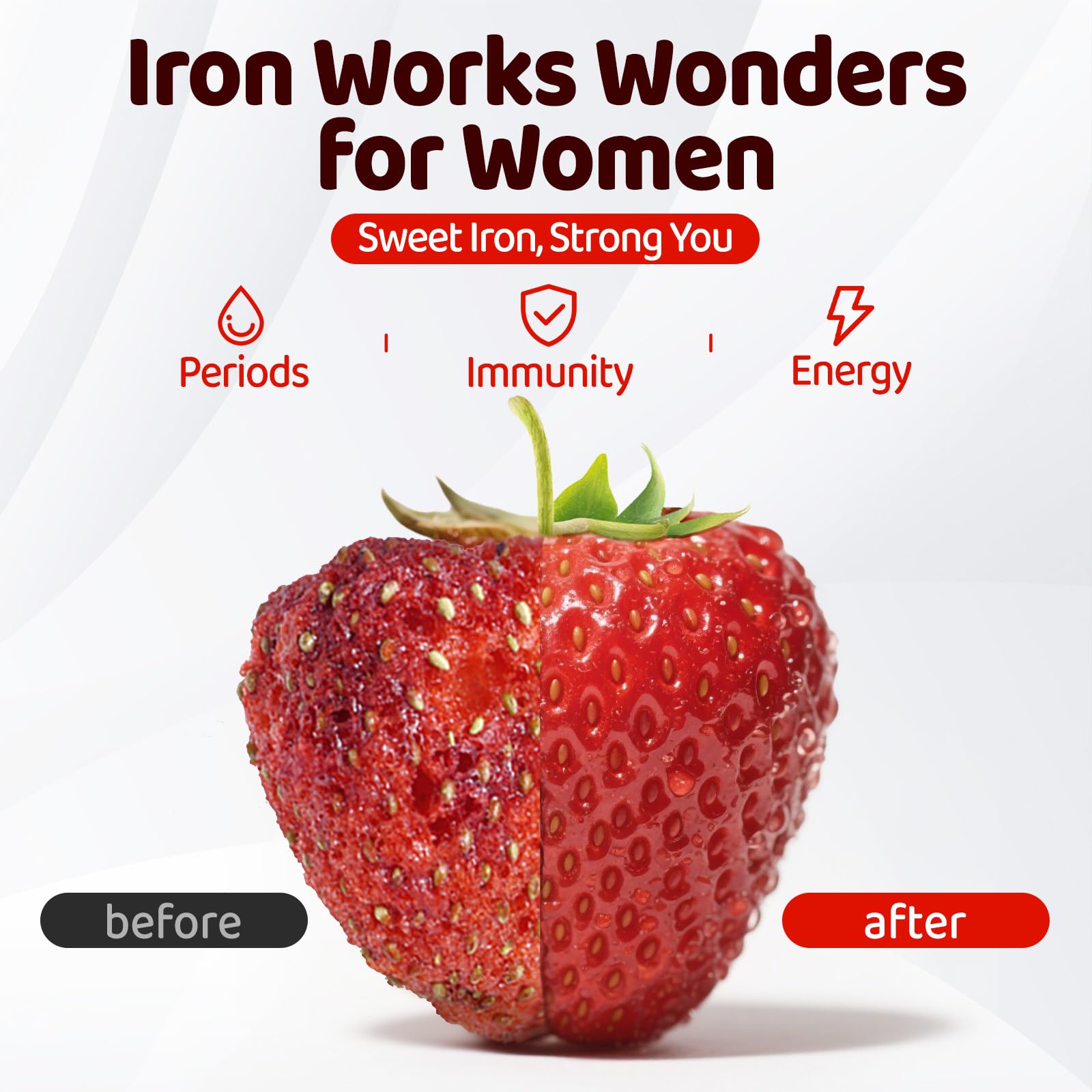 Iron Supplement for Women Teen Girls, Iron Gummies Ferrous Gluconate 324 mg — Amazon image 2