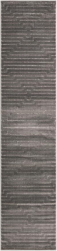 Rugs.com Vogue Geo Collection Rug – 6x9 Gray Medium-Pile Rug Perfect for Bedrooms, Dining Rooms, Living Rooms
